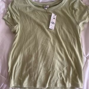 Light/lime green ribbed garage baby tee! new with tags.